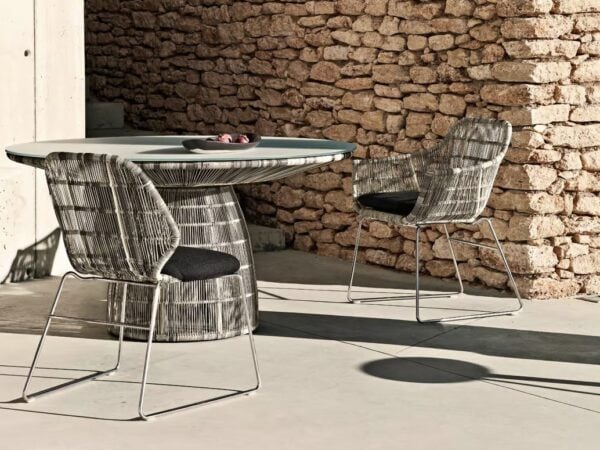 Mit Kufengestell Gartenstuhl aus Polyethylen mit Armlehnen | B&B Italia Outdoor | Crinoline - Image 3