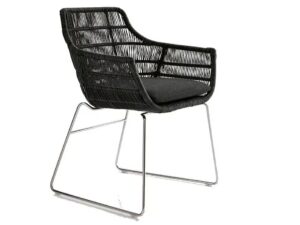 Mit Kufengestell Gartenstuhl aus Polyethylen mit Armlehnen | B&B Italia Outdoor | Crinoline