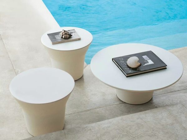 Runder Garten-Beistelltisch aus Cristalplant® | B&B Italia Outdoor | Springtime - Image 3