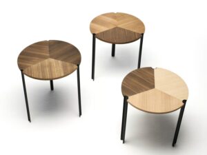 Niedriger stapelbarer modularer Couchtisch aus Holz | Living Divani