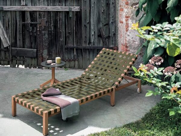 Gartenliege aus Teakholz mit Rollen | RODA | Mistral - Image 2