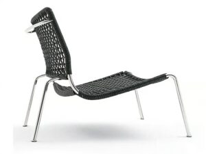Lounge Gartensessel aus Stahl und PVC | Living Divani | Frog