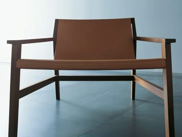 Sessel aus gegerbtem Leder mit Armlehnen | Living Divani - Image 3