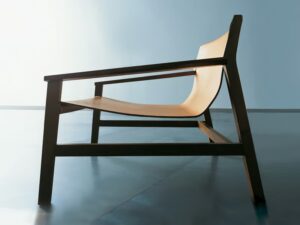 Sessel aus gegerbtem Leder mit Armlehnen | Living Divani