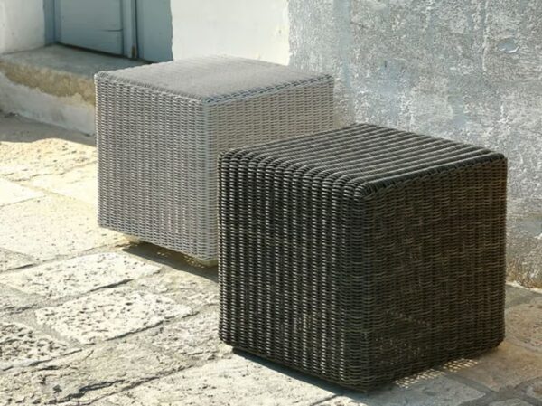 Sitzpouf für den Aussenbereich aus Ethimo EtWick® | Ethimo | Cube - Image 3