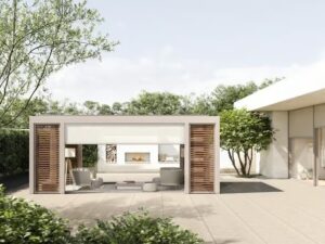 Freistehende Terrassenüberdachung aus Aluminium | RENSON