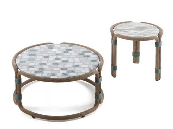 Runder Couchtisch aus Marmor | Ethimo | Rotin - Image 7