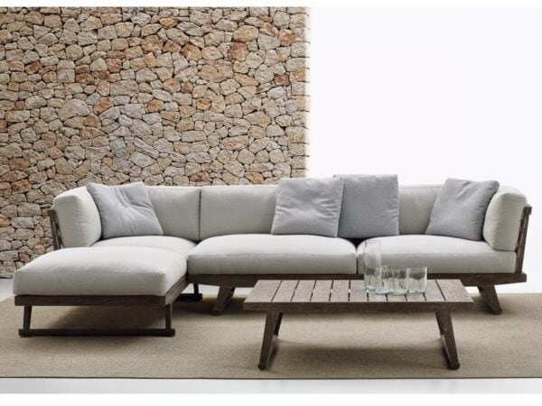 Gartensofa aus Stoff mit Récamiere | B&B Italia Outdoor | Gio - Image 4