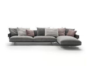 Sofa aus Stoff mit Récamiere | Flexform | Bretton