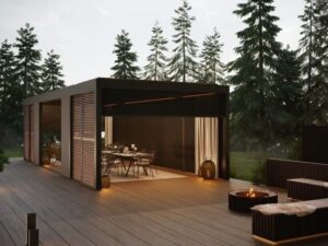 Freistehende Terrassenüberdachung aus Aluminium | RENSON