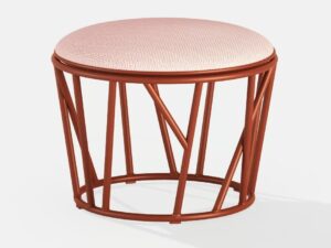 Runder Sitzpouf für den Aussenbereich aus Aluminium | FAST | Wild