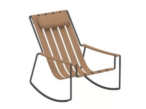Schaukel- Gartensessel aus kunstleder mit Armlehnen | Royal Botania | Strappy