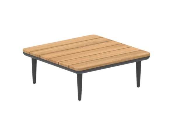 Niedriger quadratischer Garten-Beistelltisch aus Teakholz | Royal Botania | Styletto Lounge