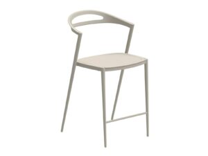 Hochhocker aus Aluminium mit Rückenlehne | Royal Botania | Styletto