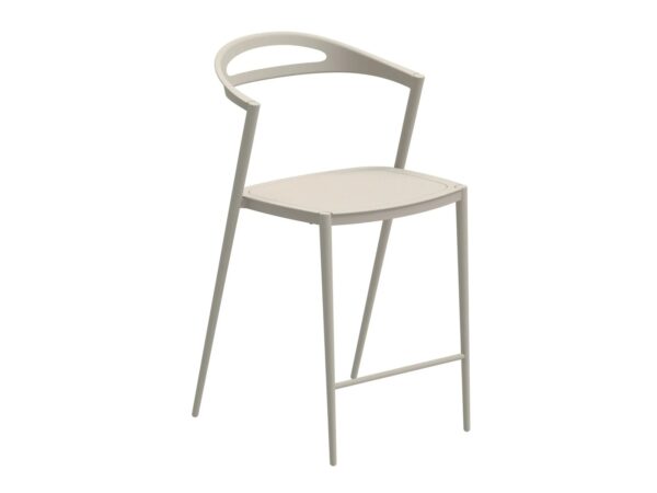 Hochhocker aus Aluminium mit Rückenlehne | Royal Botania | Styletto