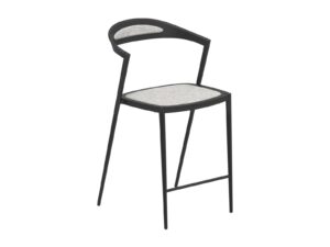 Hochhocker aus Aluminium mit Rückenlehne | Royal Botania | Styletto
