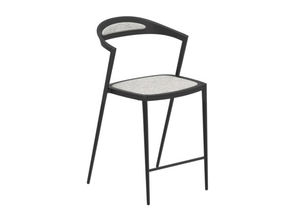 Hochhocker aus Aluminium mit Rückenlehne | Royal Botania | Styletto