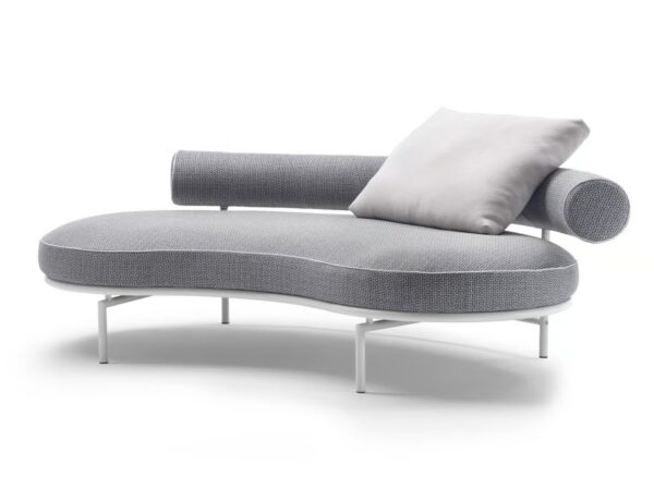 Gebogen Gartensofa aus Stoff | Flexform