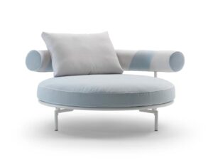 Rundes Gartensofa aus Stoff | Flexform