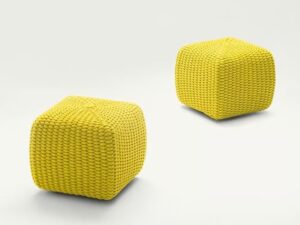 Quadratischer Sitzpouf für den Außenbereich | Paola Lenti