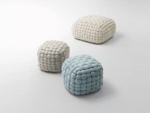 Sitzpuff aus Stoff mit abnehmbarem Bezug | Paola Lenti