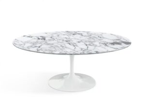 Ovaler Kaffeetisch aus Marmor | Knoll | Tulip