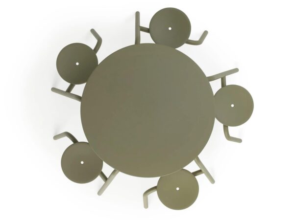 Runder Picknicktisch aus Metall mit integrierten Stühle | Extremis | Virus - Image 4