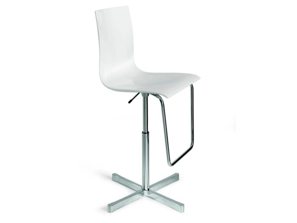 Drehhocker Speichen- Hocker aus Acryl mit Rückenlehne | Desalto