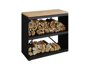 Holzkorb aus pulverbeschichtetem Stahl | OFYR | OFYR Wood Storages