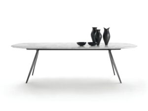 Ovaler Esstisch aus Marmor | Flexform | Zefiro