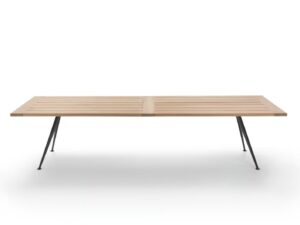 Rechteckiger Gartentisch aus Irokoholz | Flexform | Zefiro