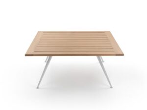 Quadratischer Gartentisch aus Irokoholz | Flexform | Zefiro