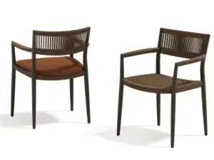 Gartenstuhl aus Aluminium mit Armlehnen | TRIBÙ | Nagomi