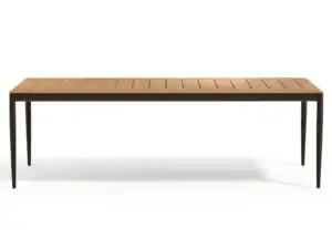 Rechteckiger Gartentisch aus Teakholz und Aluminium | TRIBÙ | Nagomi