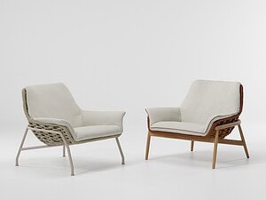 Clubsessel Aluminium-Teak | Kettal | Tilos