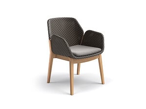 Gartenstuhl aus synthetischer Faser mit Armlehnen | DEDON | CALADIO